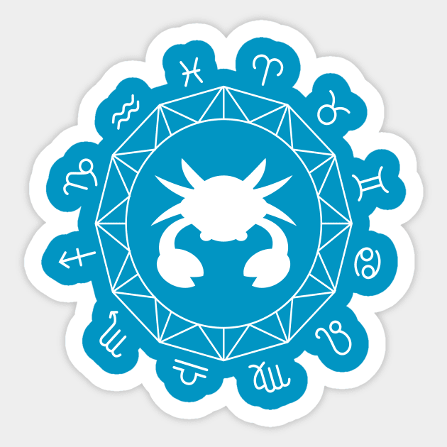 Cancer Zodiac Sign Sticker by JevLavigne